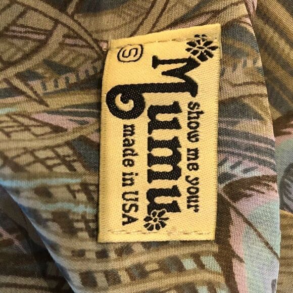 Show Me Your Mumu S BOHO Sheer Beige Graphic Peacock Flowy Design Poncho - Picture 5 of 8